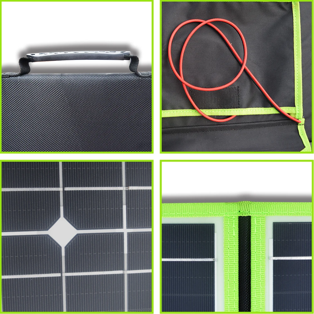 Xinpuguang Folding solar panel kit Zestaw składany panel słoneczny elastyczny przenośny 100w 150w 200w 300w 18v/20v zewnętrzny sterownik ładowarki