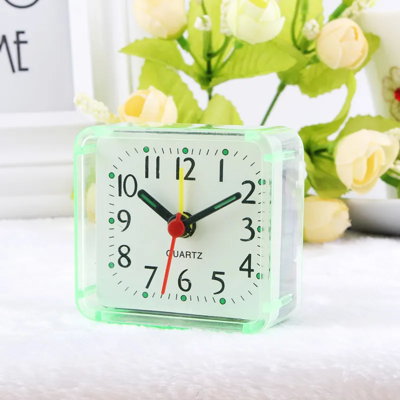 Portable Small Table Watch Desk Clocks Desktop for Student Simple Plastic Classic Alarm Clock Office Kitchen Bedroom Home Decor