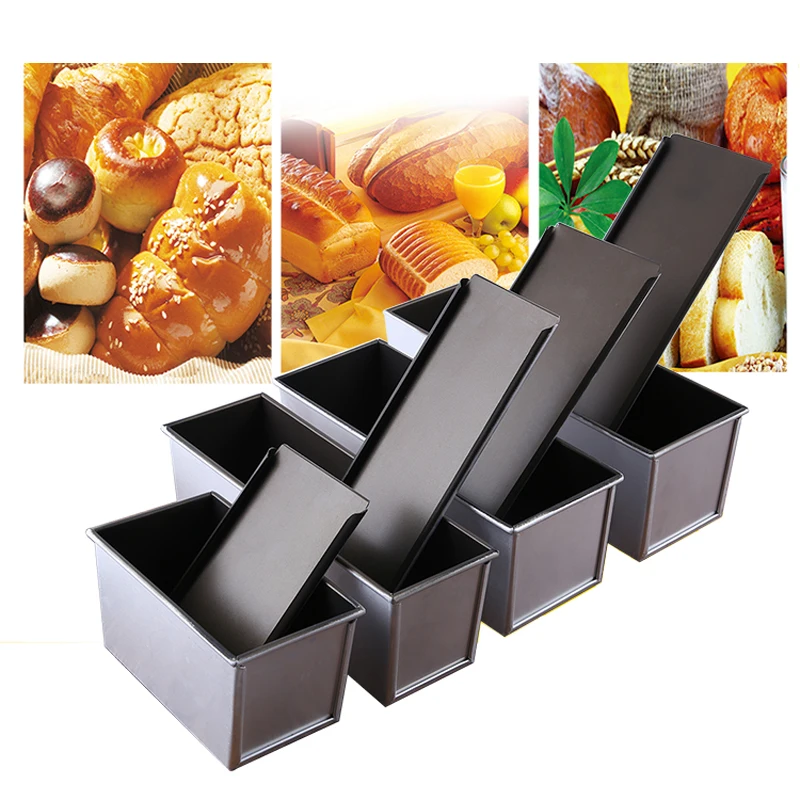 450g/750g/1000g Aluminum Alloy Non-Stick Coating Toast Boxes Bread Loaf Pan Mould Baking Tool With Carton Packaging