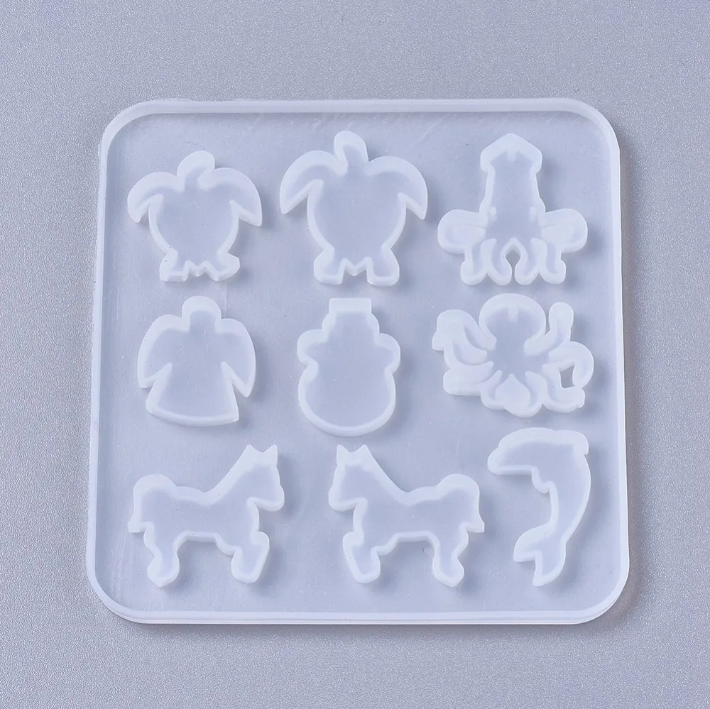 5pcs Animal Resin Casting Molds Mixed Shapes Epoxy Resin Mold forJewelry Making DIY Necklace Earrings Pendants Charms Supplies