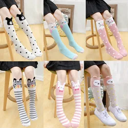 Girl Socks 3-12 Years Old Cotton Knee High Legwarmers Cute Animal Anime Kids Stocking Dance Todder Baby Hotsales