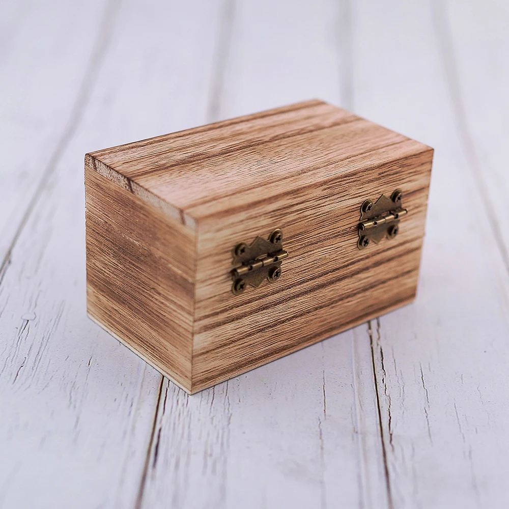 Personalized Wood Wedding Wooden Ring Box Holder Custom Your Names and Date Wedding Ring Bearer Box