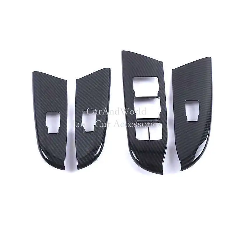 For Trumpchi GS8 2020 2021 Door Glass Lift Panel Cover Window Switch Button Frame Trims ABS Chrome Garnish Car Inner Accessories