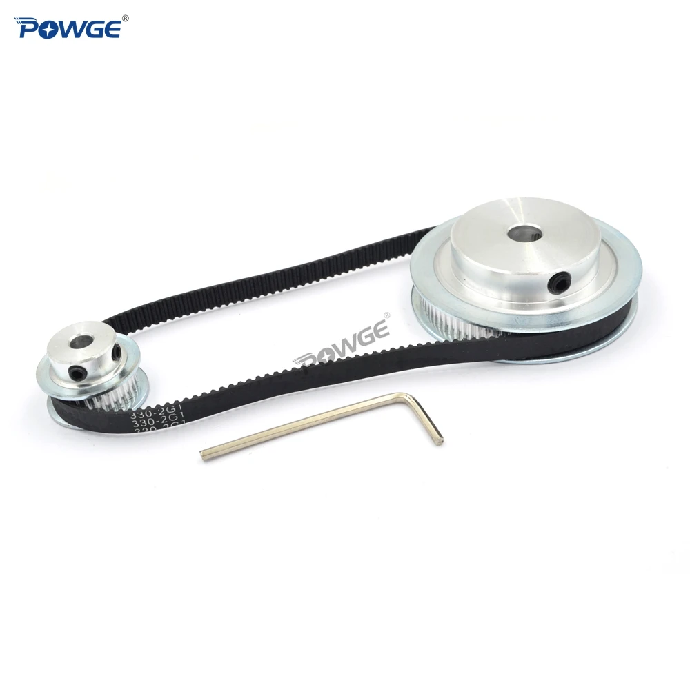 POWGE 2M/2GT 30Teeth 90Teeth Synchronous Timing Pulley bore 5-25mm Set 30T:90T 1:3 Speed Ratio for 330-2GT Belt width 6/9mm Kit