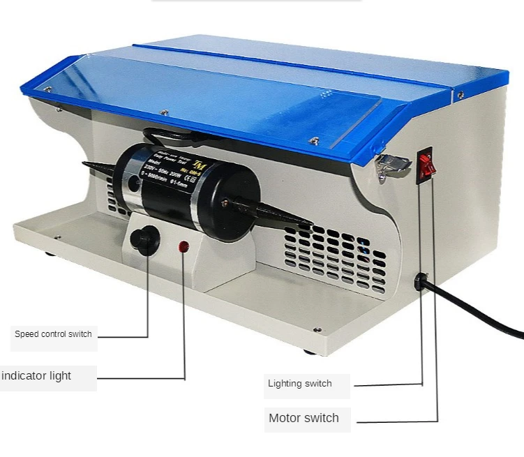 DM-5 polishing machine, desktop jewelry polishing machine with vacuum cleaner, multi-purpose power tool 8000RPM