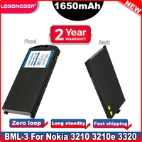 LOSONCOER BML-3 1650mAh Battery For Nokia 3210 3210e 3320