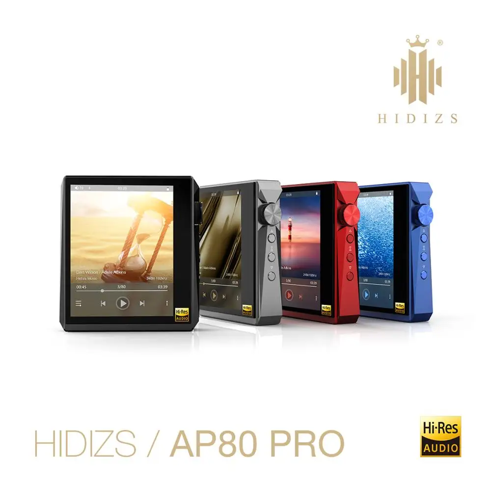 Hidizs reproductor de MP3 HiFi dual ESS9218 AP80PRO Bluetooth música con pantalla táctil portátil FLAC LDAC USB DAC DSD 64/128 FM Radio DAP