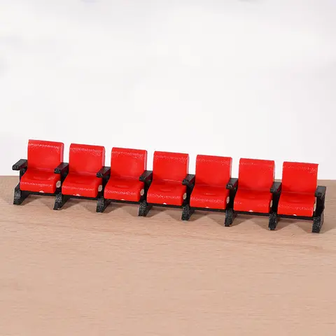 1Set 1:50 1:75 1:100 Miniature Cinema Chair Model Toys Film Chairs Architecture ABS Material For Micro City Theaters Scenery