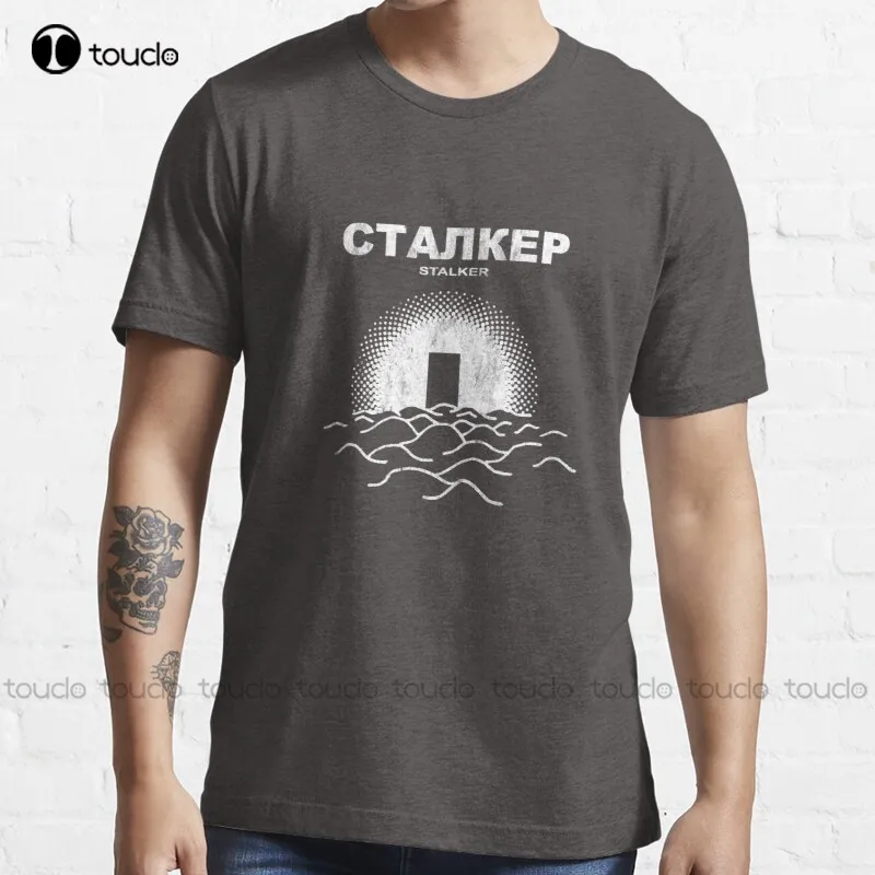 New Stalker Tarkovsky Soviet Film Criterion Film Student T-Shirt Black Tee Shirts For Men S-5Xl Cotton Tee Shirt