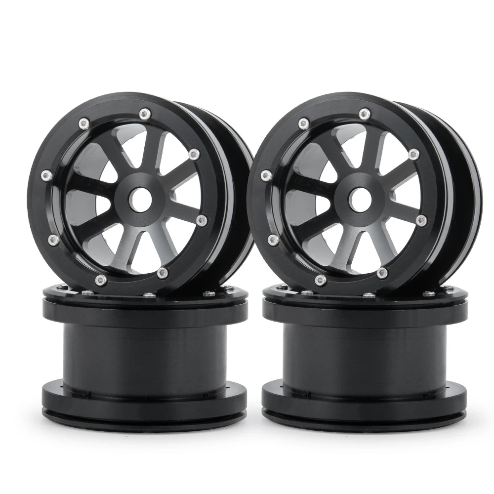 YEAHRUN 2.2 Inch Beadlock Wheel Rims Hubs for 1/10 RC Crawler Car Axial Wraith SCX10 RBX10 TRX6 Redcat BAJAREY 4WD Parts