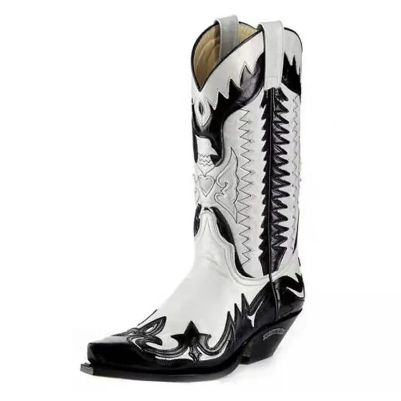 2021 męskie buty męskie w nowym stylu modne skórzane kowbojskie buty buty motocyklowe na średnim obcasie casual wysokiej jakości buty męskie 38-48