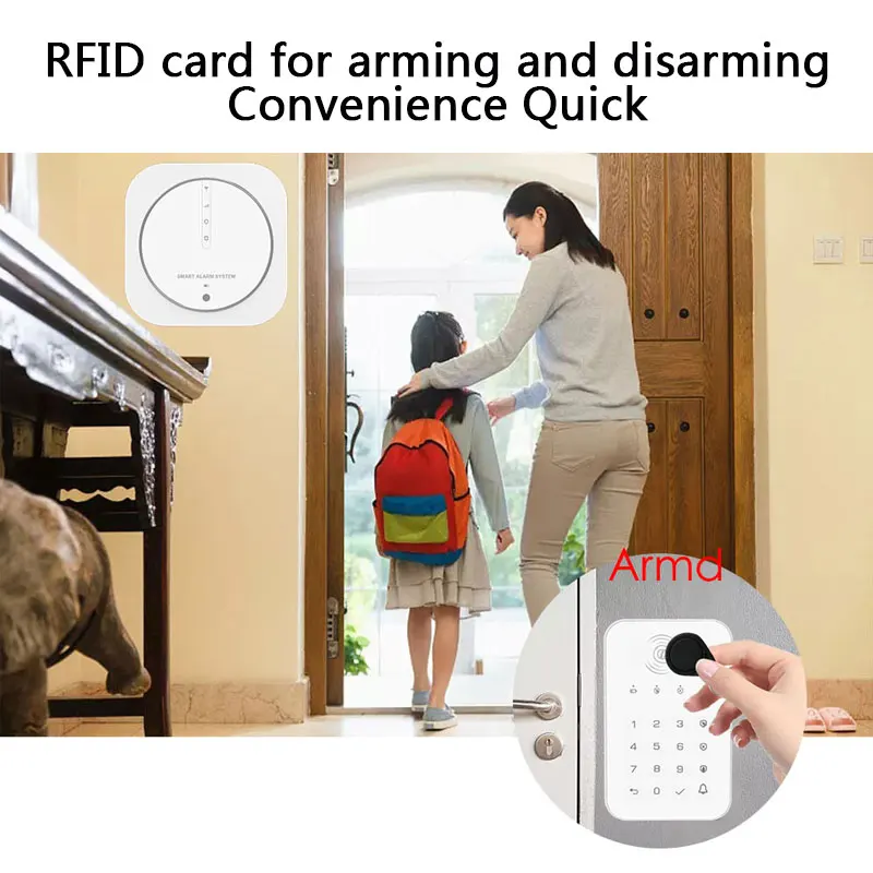 WiFi GSM 433MHz Wireless Home Security Alarm System Door Sensor Detector Tuya Smart Life APP Works with Alexa & Google Assistant