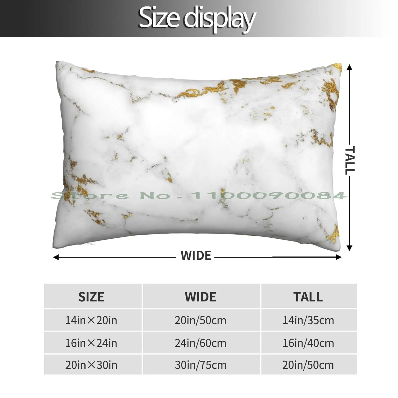 White Marble And Gold Pillow Case 20x30 50*75 Sofa Bedroom Stone Structure Golden Stones Gold Liquid Gold Marble Luxury Marble