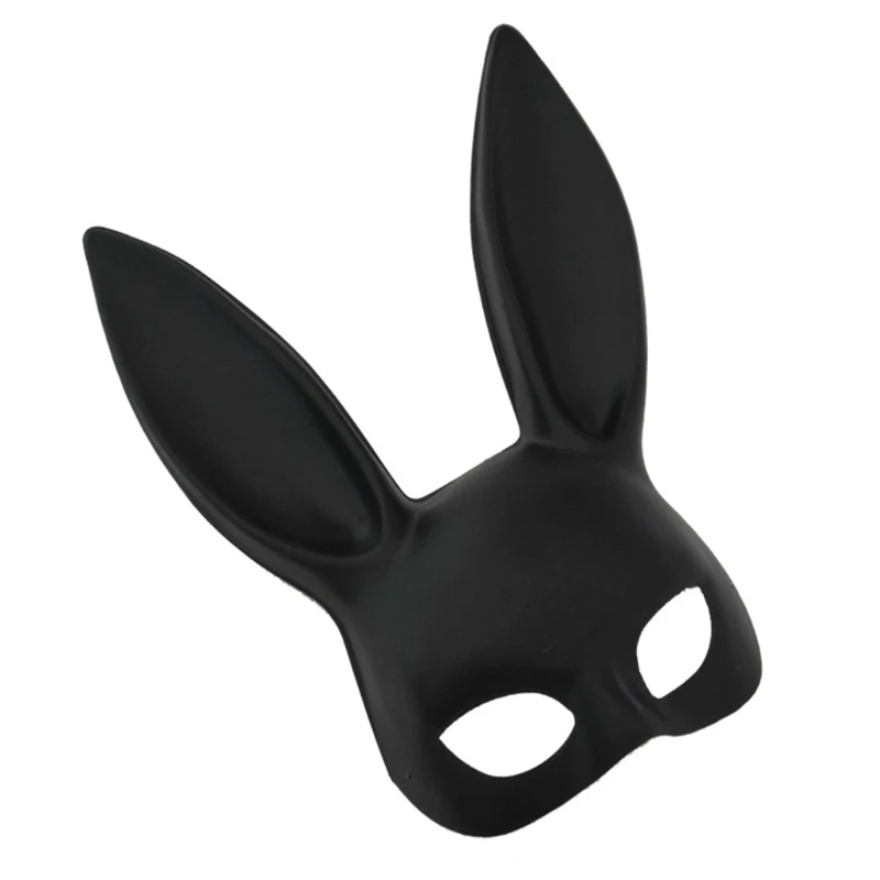 New White Black Women Girl Sexy Rabbit Bunny Long Ears Mask Halloween Party Cosplay