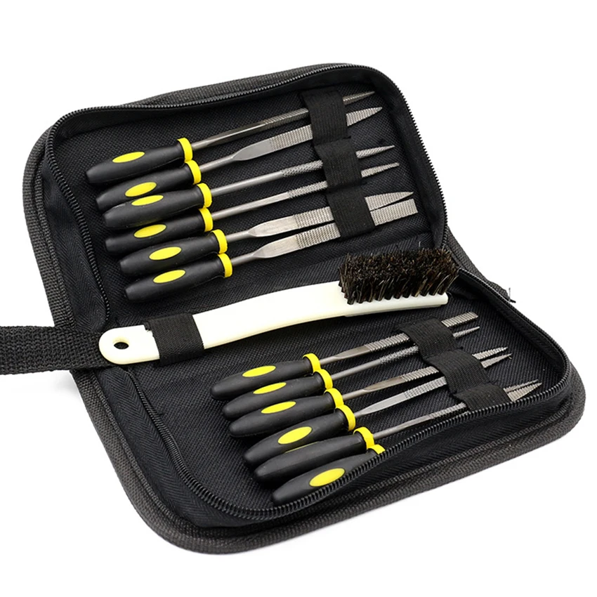 15PCS/Set Diamond File, Multipurpose Needle File with Brush, Suitable for Metal Sanding, Sanding, Jewelers, Hobby, Wood