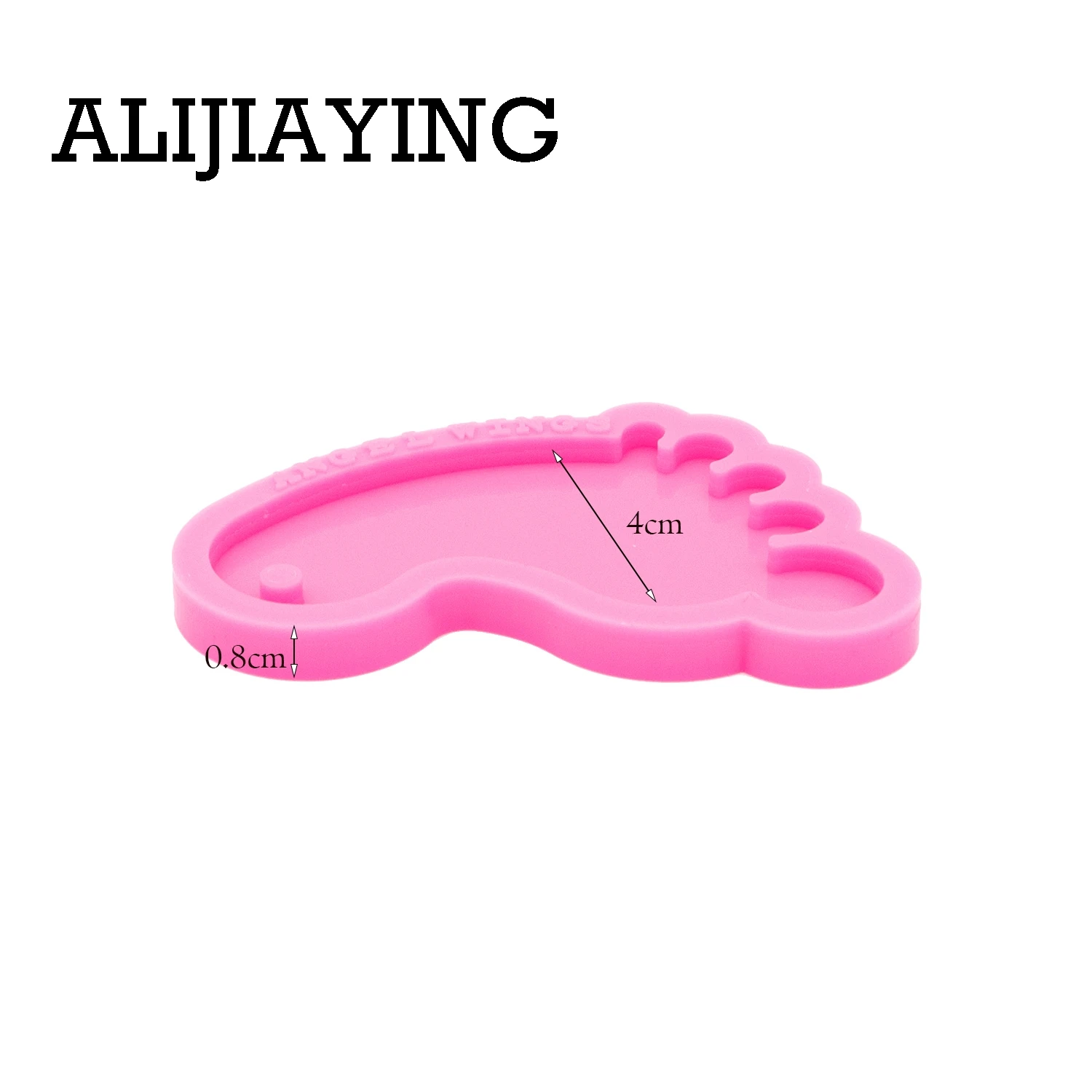 DY0461 Glossy Foot Keychain Mould Silicone Resin Pendant Mold for Epoxy Jewelry Making DIY Crafts Necklace