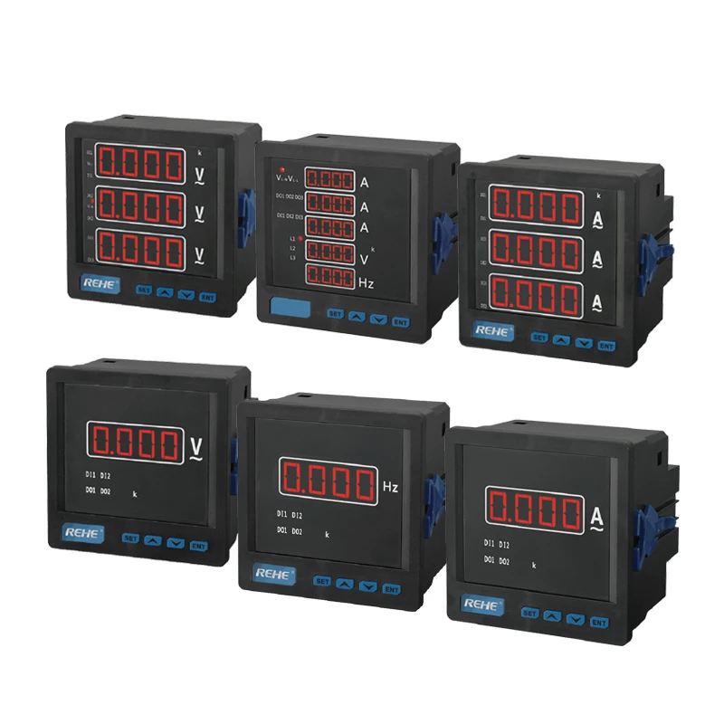 Single-phase 3-phase digital meter ammeter voltmeter frequency meter combination meter A V Hz 72*72 96*96