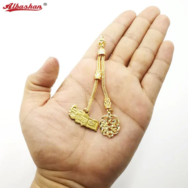 

Golden Turkey tassel pendant National Emblem Tasbih tassel Turkey accessory