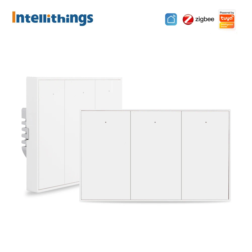 Intelligente Tuya Zigbee US interruttore a parete Push Light Switch No neutro Alexa Google Home Control Smart Life App Smartthings