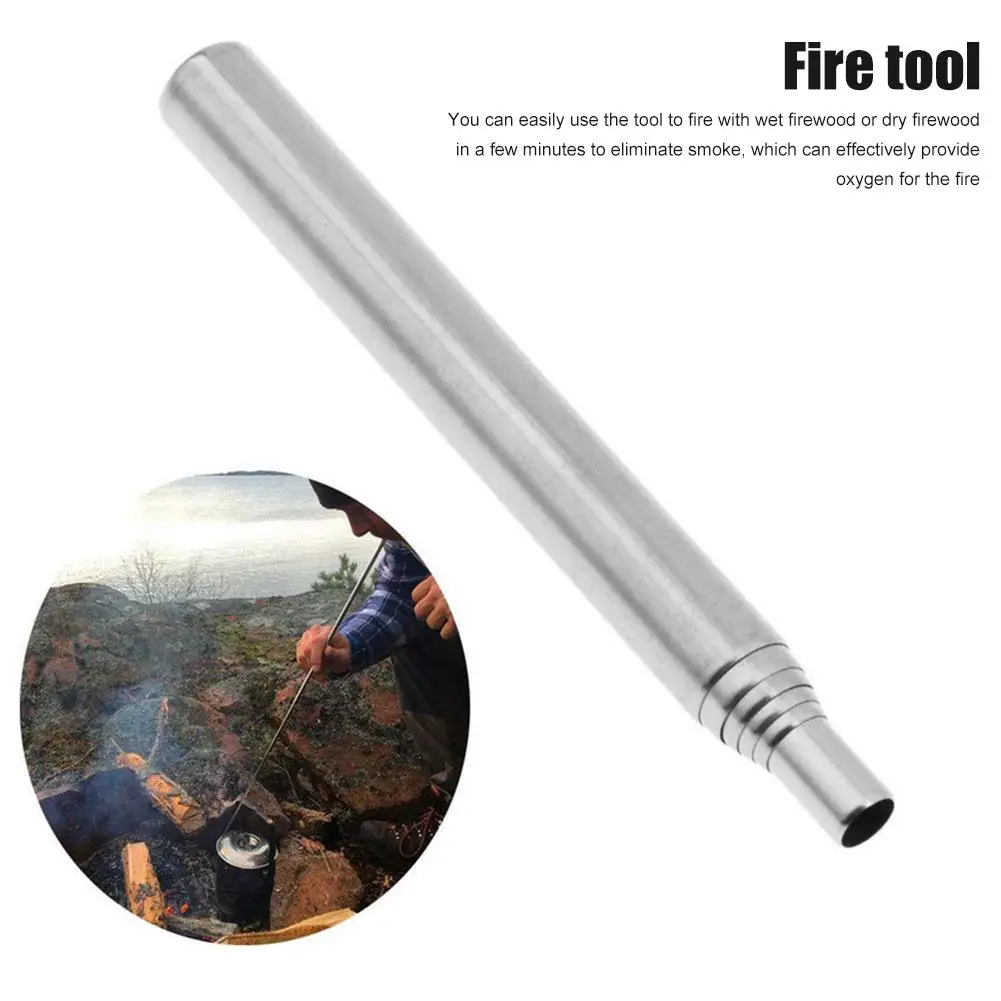2 Cái/bộ Gear Lửa Chuông Ốp Ngoài Trời Thổi Ống Lửa Lò Sưởi Kính Thiên Văn Thổi Lửa Ống Cắm Trại Đi Du Lịch Lò Sưởi