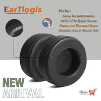 EarTlogis Brand New Design Cushions Cover 70mm 90mm 100mm 105mm 110mm Leather Ear Pads for Bluedio ISK Beyerdynamic AKG ATH JBL