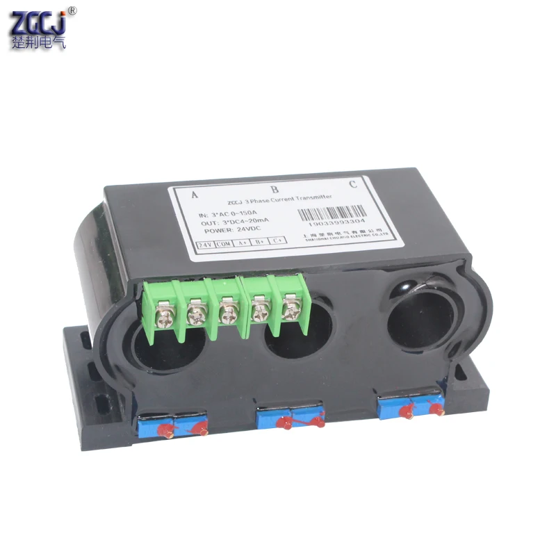 

AC1-400A perforation 3 phase Current Transmitter 4-20mA,0-20mA ,0-5V ,0-10V out Perforated 3 phase ampere signal transducer