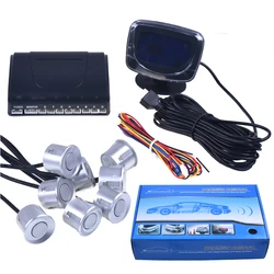 LCD display car parking sensor 8 sensors parktronic electromagnetic simple car parking system