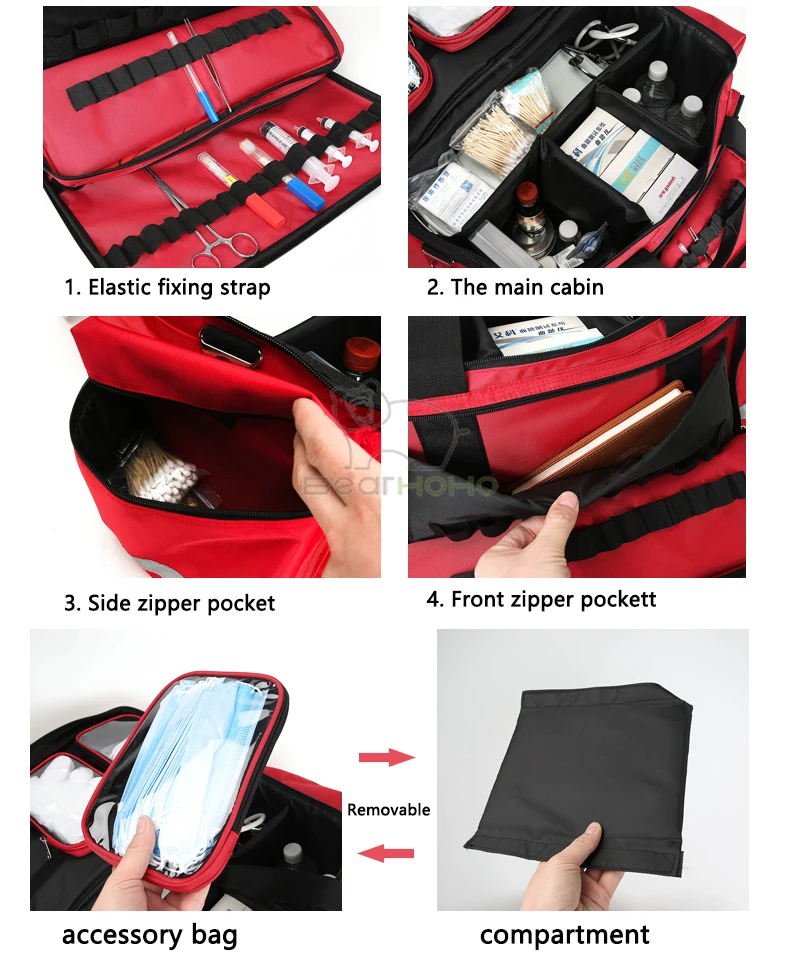 Professional First Aid Kit Large Capacity Medical Supplies Storage Bag Sports Travel Rescue Field Emergency Kit Doctor Visit Kit