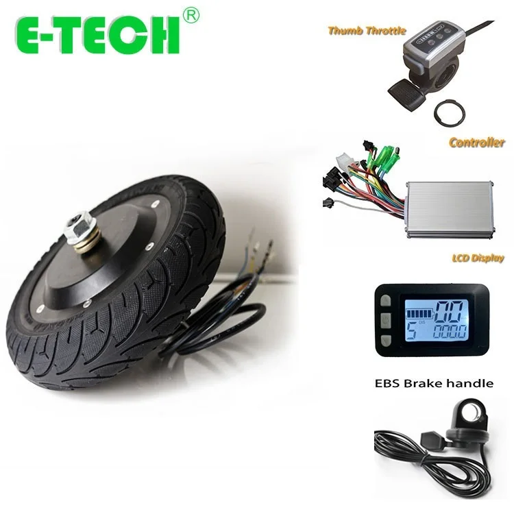 

ETECH 8 inch electric scooter motor conversion kit with controller, throttle, brake and LCD display