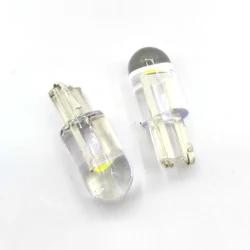 2PCS Car T10 W5W WY5W COB LED Wedge Parking Light Turn Side Bulbs Instrument Lamp Auto License Plate Light White Red Yellow 12V