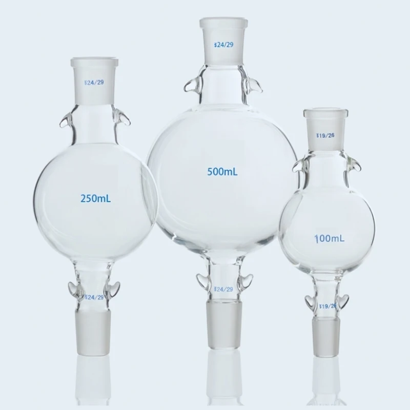 Bola de almacenamiento para cromatografía, depósito de solvente de vidrio para laboratorio, Junta estándar, 1 pieza de 50ml a 2000ml