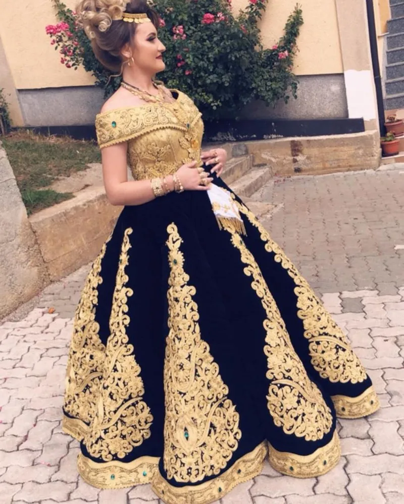 Formale Traditionellen Kosovo Prom Kleider Stickerei Lange Party Kleider Für Frauen Samt Abendkleid 2021 Robe de Soirée de Mariage