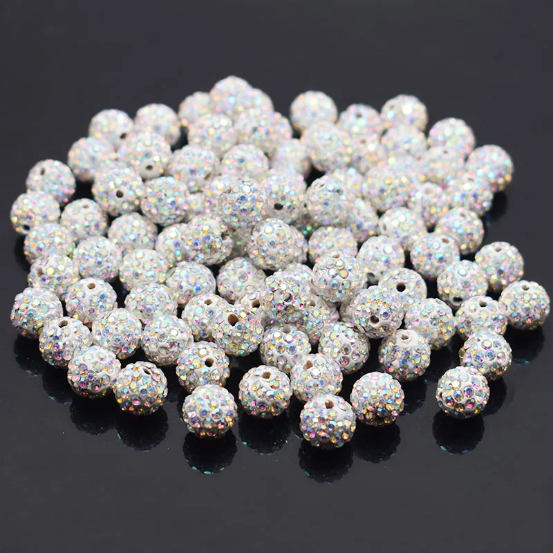 4 5 6 8 10 12mm Mixed Colors Rhinestone Crystal Ball Beads Spacer Beads For Jewelry Making Bracelet DIY Accessories image 3
