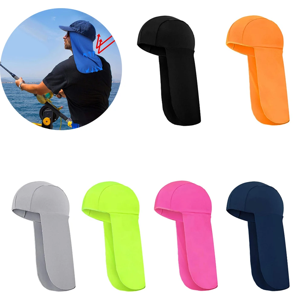 Summer Cooling Cap Elastic Sun Shade Hat With Neck Shield Hard Hat Neck Cover Protector UV Protection Fishing Riding Accessory