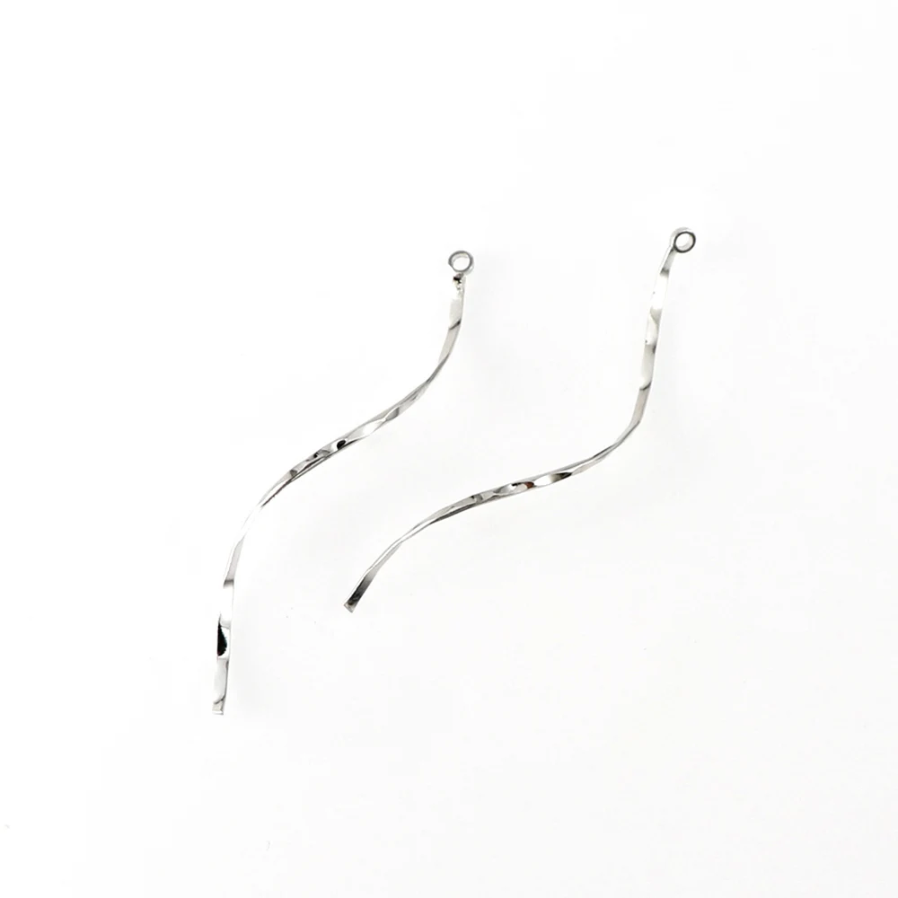 10pc S shape Double Cylinder Connecting Rod Metal Earrings Ear Clip Ear Hook DIY Handmade Ear Jewelry Materials Accessories