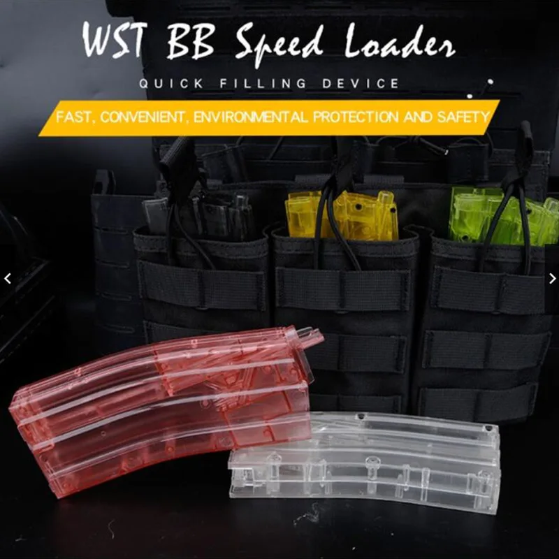 Tactical BB Loader 500 BBS Rounds Magazine Loading Device CS Wargame Paintball Shooting BB Loader Airsoft Accessories