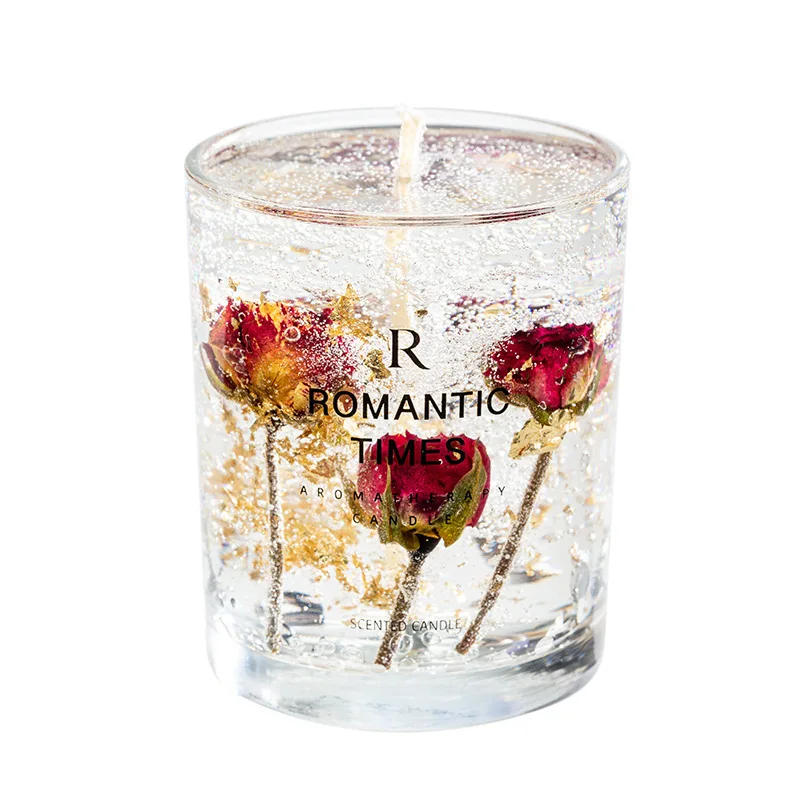 Clear Transparent Gel Candle Wax Candles Home Decoration Scented Candles In Glass Aromatherapy Candles Scented Fragrance Vanilla