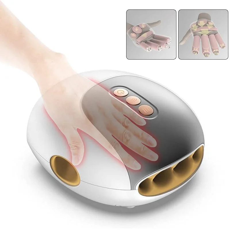 Electric Heat Hand Massager 2 Air Levels 104°F (40°C) 15 Minutes Timer 6Modes Support OEM 12 Airbags Hand Therapy Massger Heater