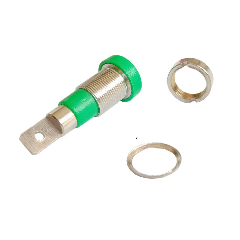 5Pcs Brass 2mm Banana Female Jack Chassis Panel Mount Socket Connector for Non-Shrouded Banana Plug