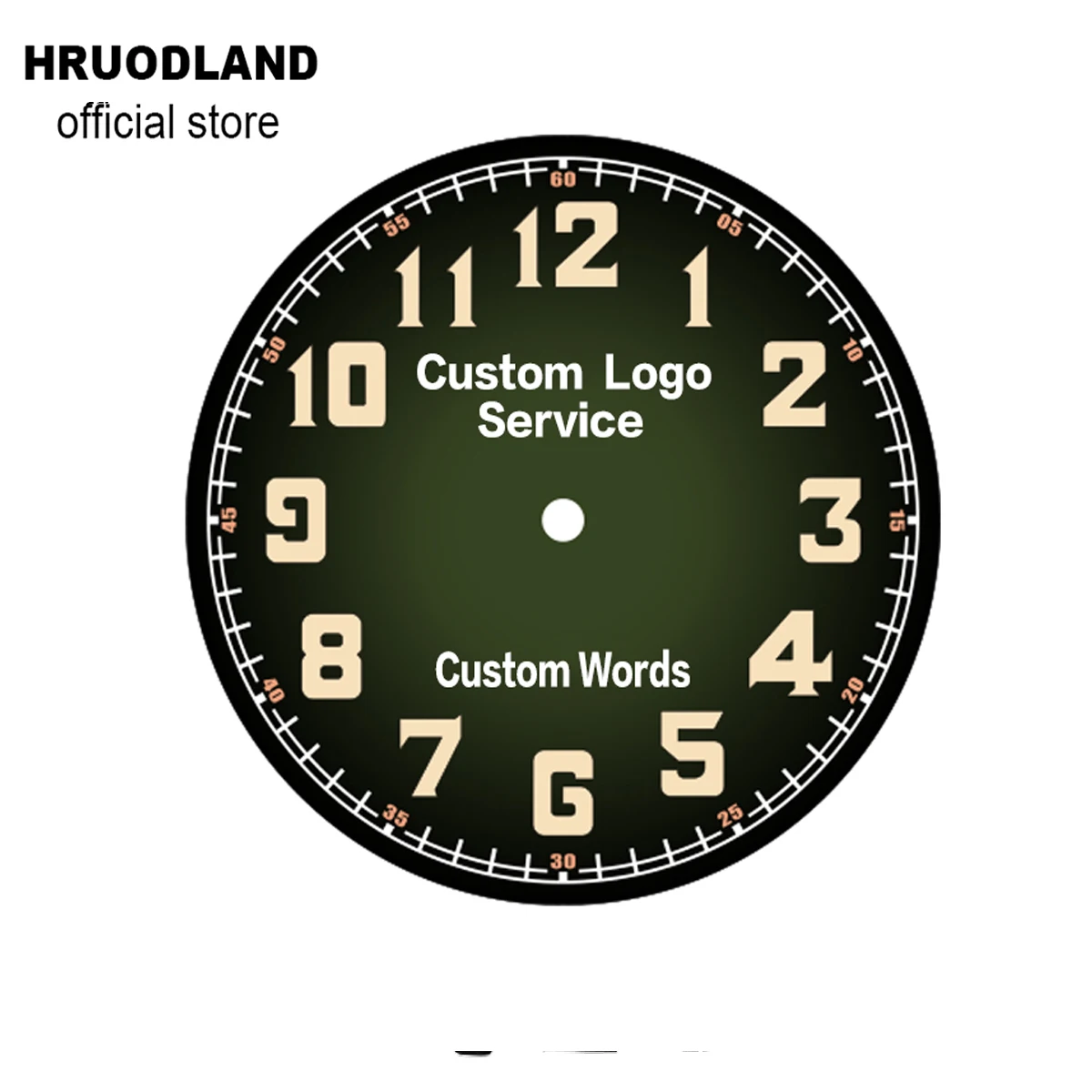 Hruodland Custom Watch Logo Customize Dial Service Text Motto Anniversary Word Art Birthday Etc Service Fee OEM ODM Watches Men