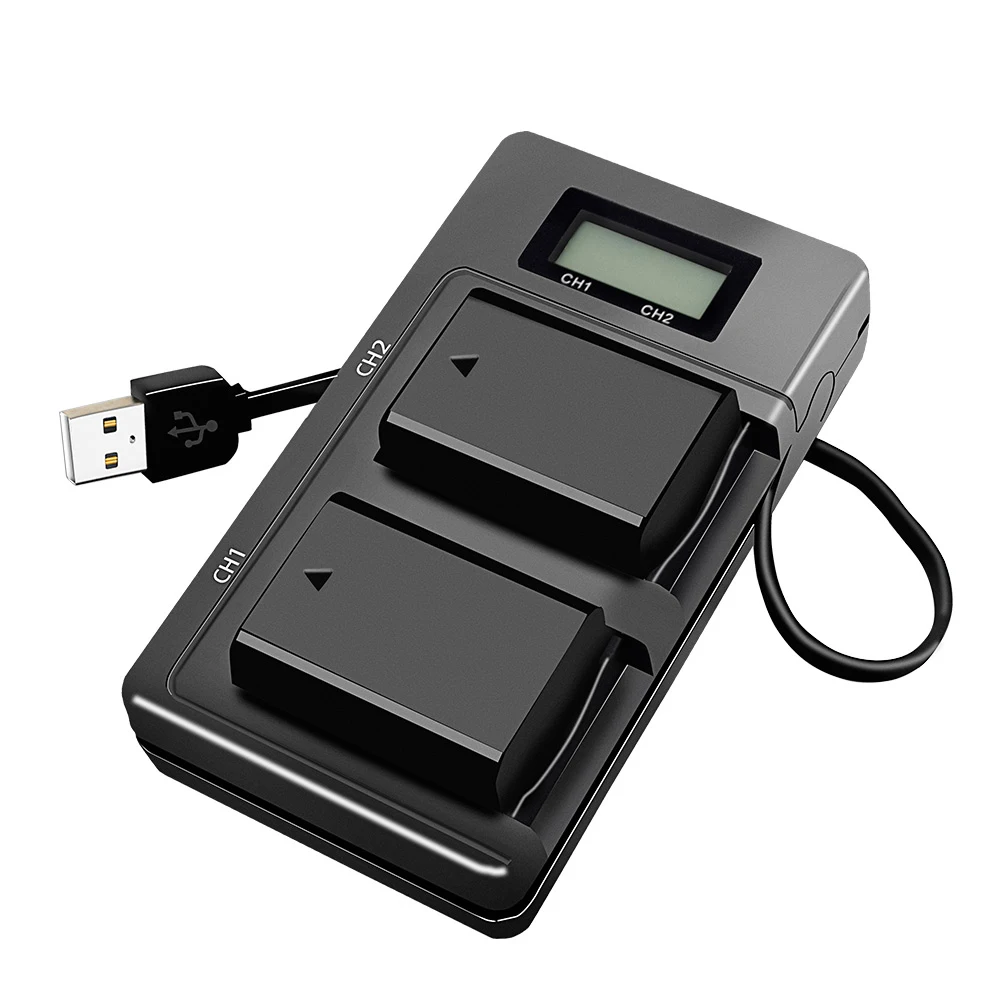 USB LCD Smart NP-FW50 Charger Camera Battery Fast Dual Charger Mobile Power Charger for SONY Alpha A7 A7R A7S A5000 A6000 ect