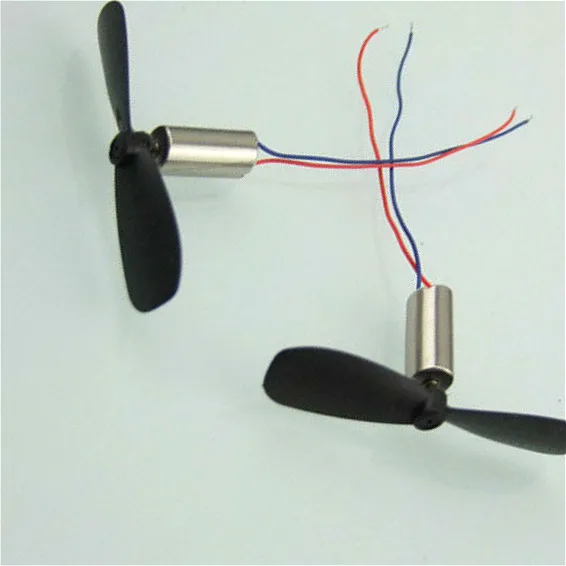 2PCS Coreless Motors + Propellers CW CCW DC 3.7V 4.2V High Speed 6mm*14mm Motor Hollow Cup  RC Drone Quadcopter Airplane