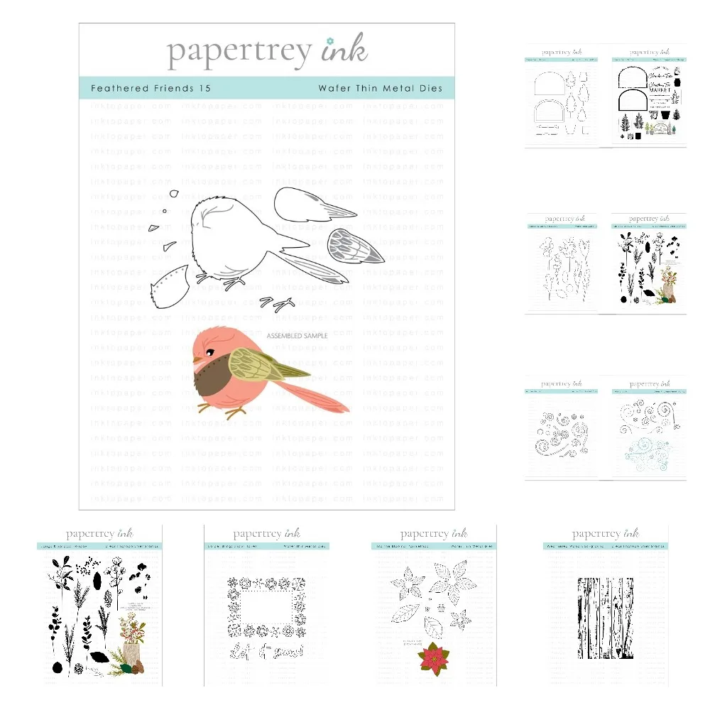 

2021 Hot Sale Cutting Mold and Stamp Clip Bird Farm Flower Tree Potted Weathered Wood Snowflake Winter Swirl Mold Diy Handmade