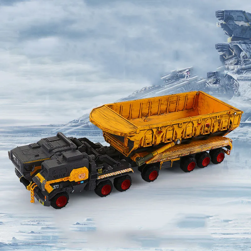 1/50 Scale Alloy Stray Earth Carrier Vehicle Diecast Buoy Transporter Vehicle Toy Simulation Static Model Child Toys Collection