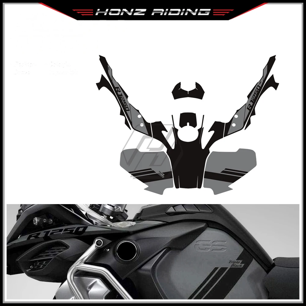 

For BMW R1200GS R1250GS Adventure Triple Black 2014-2022 Motorcycle Full Graphic Decal Kit