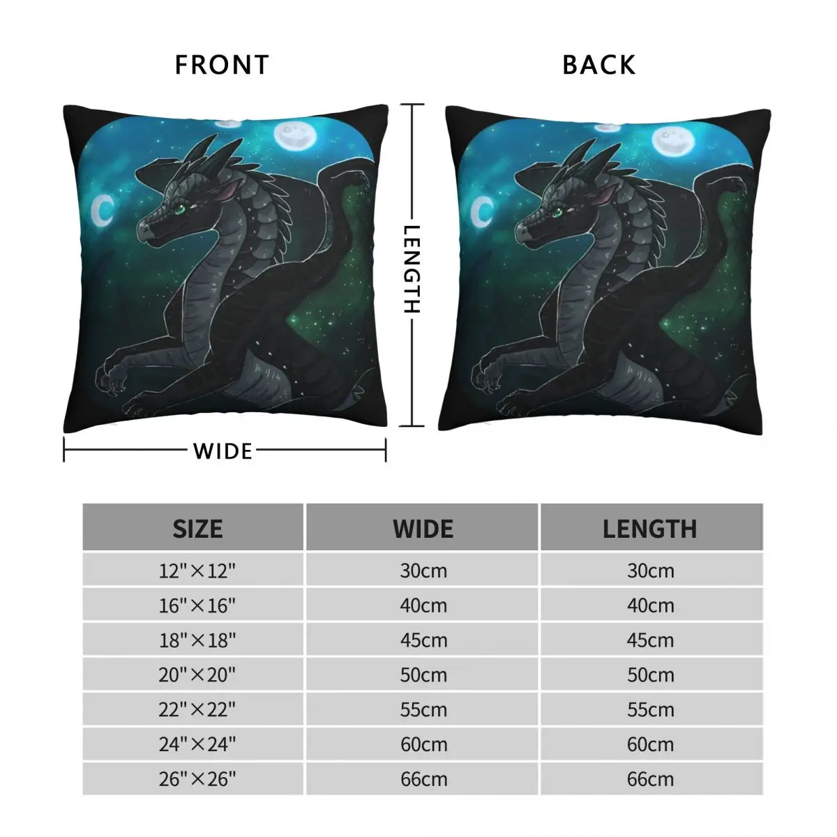 Wings Of Fire Moonwatcher Square Pillowcase Polyester Linen Velvet Zip Decor Pillow Case Car Cushion Case