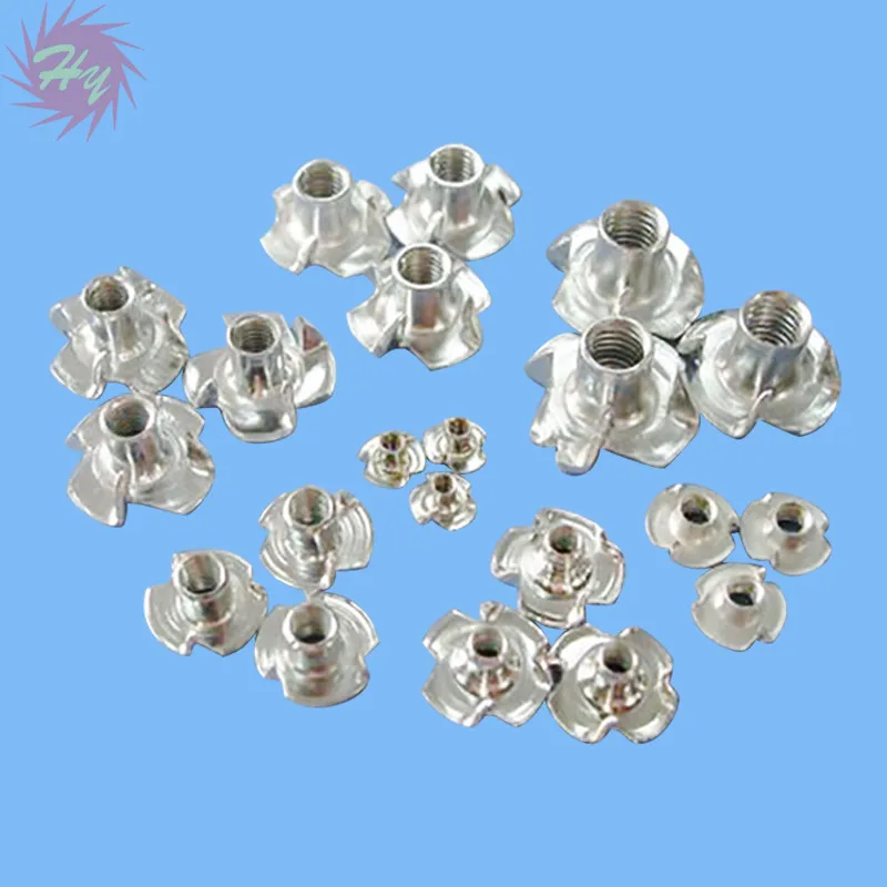 20pcs M2  M3 M4 M5 M6 Metal Steel Zinc Plated  Blind Nuts T Nuts Three/Four Claws For Rc Model Plane