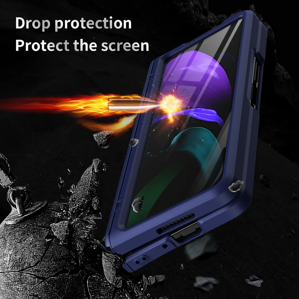 360 Full Body Protective Case For Samsung Galaxy Z Fold 3 Screen Protect Shockproof Armor Cover Case For Samsung Galaxy Z Fold 2