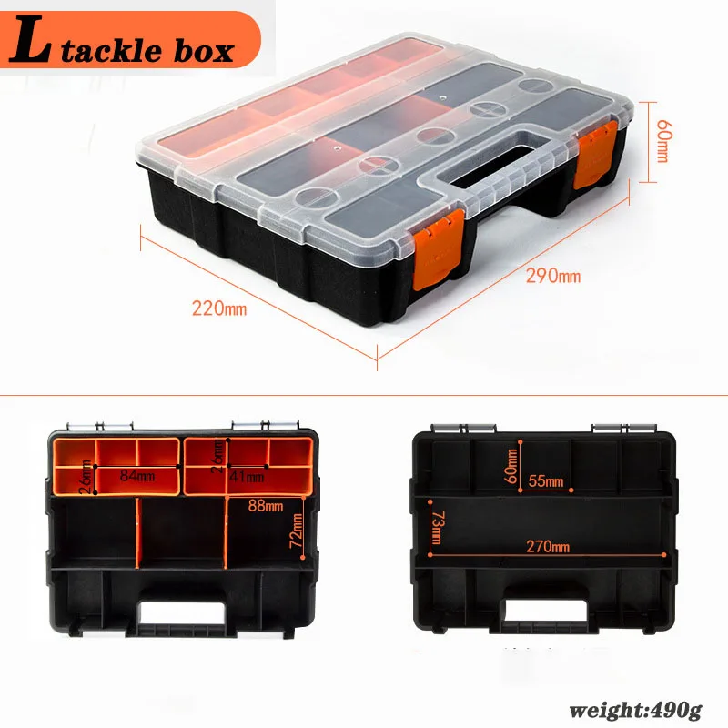 Large Capacity Fishing Tackle Box Fishing Accessories Tool Storage Box Fish Hook Lure Fake Bait Box Fishing Supplies