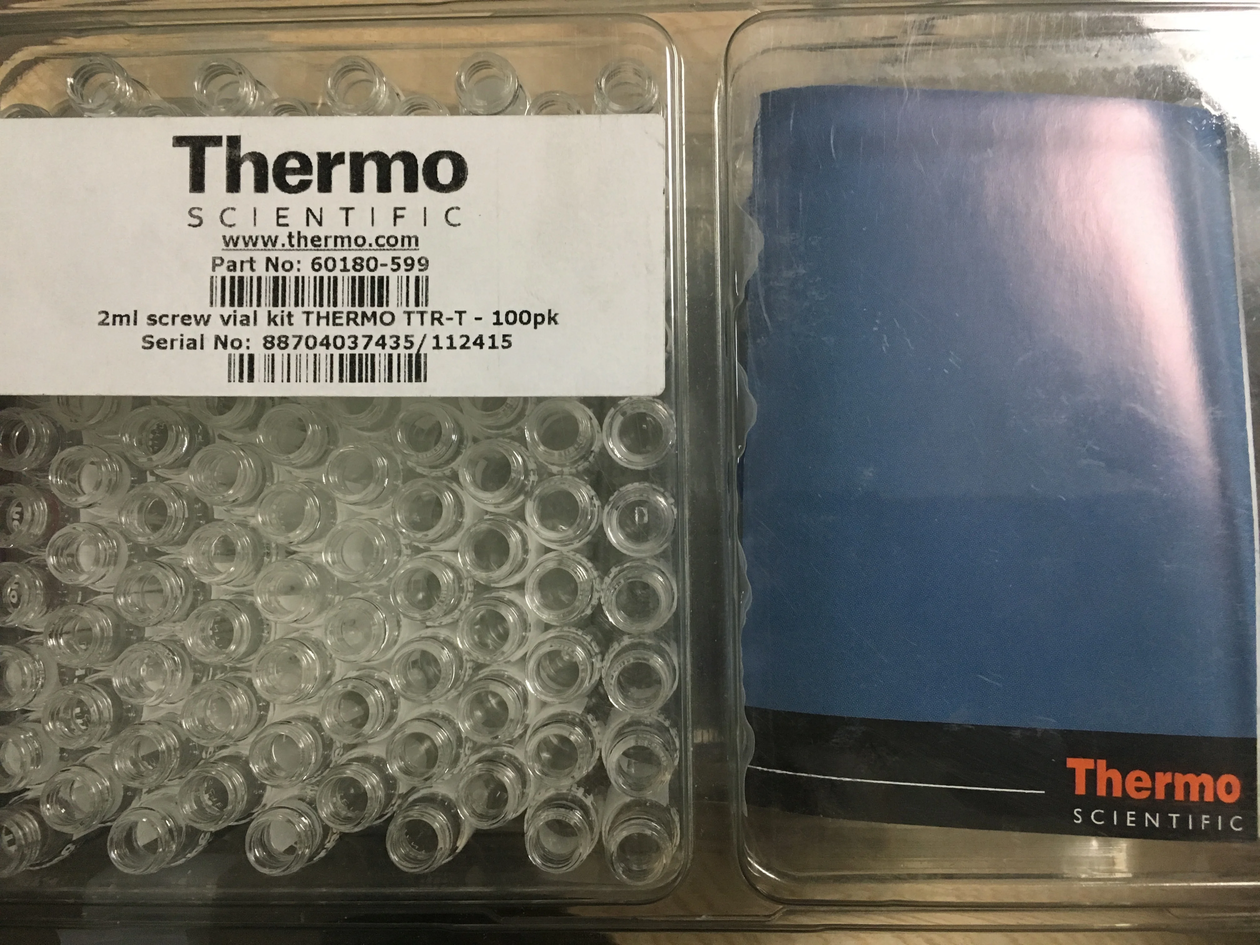 FOR Thermo 60180-599 Thermoelectric Screw Vial With Lid Pad 2mm 100Pcs / Box